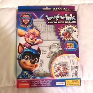 Paw Patrol Mighty Movie Imagine Ink Magic Ink Puzzle and Pages Set, NEW
